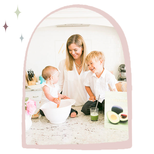 Moontime Tea's owner with her children