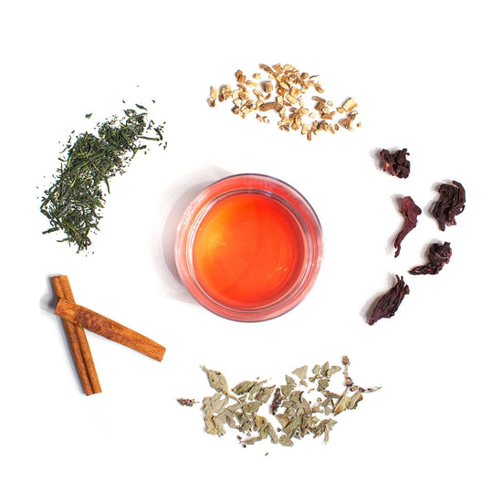 Organic Women's Metabolism Herbal Tea Blend with tea and herbs